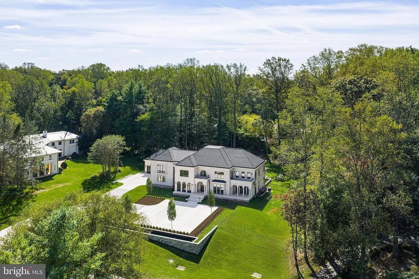 Aerial preview of the Bethesda Custom Modern Home in Bethesda, Maryland